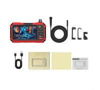 Zeroupshop HT669A Pro Caméra endoscope à double objectif 12,7 cm 7 mm étanche IP67 pour endoscope avec carte de 32 Go batterie 4000 mAh pour inspection des tuyaux d'égout automobile HVAC