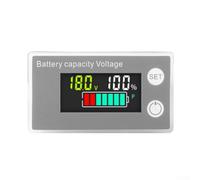 Zeroupshop Indicateur de capacité de batterie LCD numérique - Testeur de tension CC 8-100 V pour plusieurs batteries avec mémoire d'étalonnage réglable (coloré)