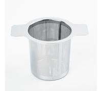 Zeroupshop Infuseur à thé double oreille en acier inoxydable réutilisable pour filtrer le marc de café et les feuilles en vrac, outil de cuisine facile à nettoyer, argent