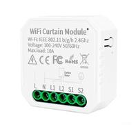 Zeroupshop Interrupteur de rideau WiFi pour stores roulants, télécommande et minuterie compatible avec l'application Life, AC 100-240 V 10 A, contrôleur de moteur pour volet vénitien, blanc