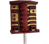 Zeroupshop Interrupteur rotatif à 7 vitesses 250 V 16 A, retardateur de flamme PA66 pour cuisinière électrique, sélecteur de contrôle rouge avec bornes enfichables