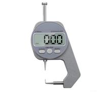 Zeroupshop Jauge d'épaisseur numérique 0-10 mm, avec 3 têtes interchangeables plates allongées pour métal, papier, tissu, cuir, corps en alliage d'aluminium électronique (coude)