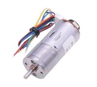 Zeroupshop JGA25-370 Moteur à engrenages CC avec encodeur, couple élevé 6 V, moteur électrique de réduction de 9 kg.cm, pour automatisation robotique et projets de construction de modèles (16 tr/min)