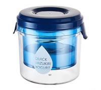 Zeroupshop Kit complet de machine à fromage pour yaourt grec maison, kéfir, yaourts solides texturés épais, séparateur de lactosérum en plastique transparent avec ressort filtrant, 14 x 14 x 15 cm