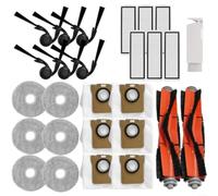Zeroupshop Kit d'accessoires de rechange pour aspirateur robot Xiaomi 5 5 Pro, comprend des brosses latérales principales, des filtres HEPA, des serpillères et des sacs à poussière de 3,3 L, pour un