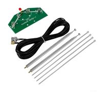 Zeroupshop Kit d'antenne dipôle V à monter soi-même, fréquence réglable, récepteur de signal 137 MHz, structure de type V, carte PCB verte pour satellite, aviation, nuage, 180 x 100 x 24 mm, avec
