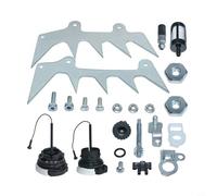 Zeroupshop Kit de 16 pièces de rechange pour tronçonneuse 046 MS460 MS461 - Piquet de chien d'abattage en métal, ajusteur de chaîne, filtres à huile, écrous de barre, boulons, vis de rechange