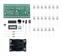 Zeroupshop Kit de bricolage avec contrôle du son à LED, 20 couleurs activées par le son, kit d'entraînement à la soudure avec boîte à piles pour projets d'apprentissage électronique éducatifs (B)
