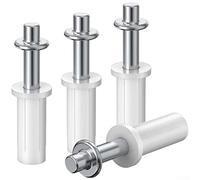 Zeroupshop Kit de charnière de porte pliable en acier inoxydable - Finition blanche - Robuste - Résistant à la rouille - Pour l'amélioration de l'armoire de jardin (lot de 4)