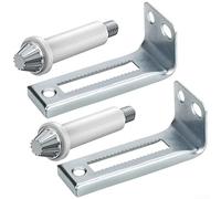 Zeroupshop Kit de charnière de porte pliable en acier inoxydable - Finition blanche - Robuste - Résistant à la rouille - Pour amélioration de l'armoire de jardin (lot de 6)