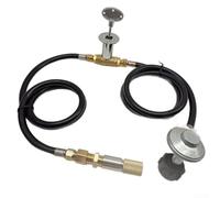 Zeroupshop Kit de chauffage au gaz propane avec raccords en laiton 150 000 BTU, accessoire de chauffage extérieur certifié avec robinet mélangeur d'air de 1,27 cm et tuyau de connexion renforcé en