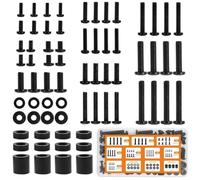 Zeroupshop Kit de montage TV pour Samsung LG, 92 pièces M5 M6 M8 vis, rondelles, entretoises avec boîte de rangement, écrans incurvés jusqu'à 203,2 cm, noir