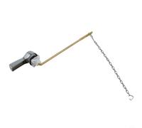 zeroupshop Kit de poignée de chasse d'eau en alliage de zinc avec levier de | Montage avant, réglage à 3 trous, s'adapte à la plupart des réservoirs standard, action de chasse rapide, finition argentée
