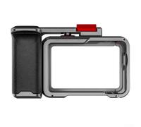 Zeroupshop Kit de poignée de photographie de rue en alliage d'aluminium avec cage de protection et prise en main stable compatible avec DJI pour appareil photo Osmo Action 6, compact 10,8 x 6,6 x 5,4