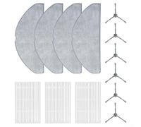 Zeroupshop Kit de remplacement pour balai à franges avec brosse latérale HEPA compatible avec Haier HSR Home, pour aspirateur robot M3, 3 filtres, 4 serpillères, 6 brosses