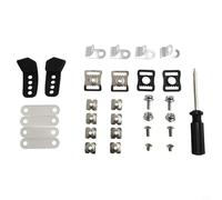 Zeroupshop Kit de réparation de casque de hockey 31 pièces avec fermoirs en acier inoxydable, clips en J, rondelles en caoutchouc, vis, écrous, tournevis dans un étui en plastique pour fixation de