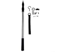 Zeroupshop Kit de système de traction pour grenier, avec mât télescopique, porte échelle de grenier en acier inoxydable pour remplacement du crochet d'accès, pour portes de garage roulantes, réglable