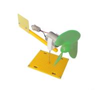 Zeroupshop Kit d'éolienne STEM à monter soi-même pour salle de classe ou utilisation à la maison avec lumière LED E10 et aileron arrière pour suivi en temps réel de la direction du vent