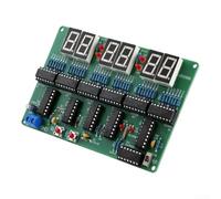 Zeroupshop Kit d'horloge numérique à 6 chiffres, tableau d'entraînement à souder avec affichage automatique, projet d'apprentissage électronique pour étudiants et passionnés, PCB vert 13 x 8 cm