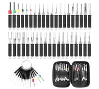 Zeroupshop Kit d'outils de démontage de terminal de 39 pièces avec extracteurs de broches simples et doubles triple broches et outils de manchon pour connecteur de faisceau de câblage