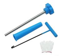Zeroupshop Kit d'outils de réparation de valve de pneu pour remplacer les tiges de valve, ensemble complet avec crochet d'extraction et gants, 21,8 x 4,8 x 4,8 cm, utilisation durable
