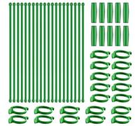 zeroupshop Kit Support Plante 50pcs pour fibre Verre 30-40cm Vert Kit Support(40cm kit)