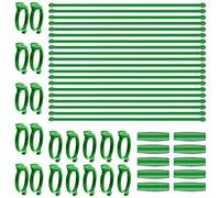 zeroupshop Kit Support Plantes pour fibre Verre 50pcs Vert Kit Support Plantes(30cm kit)