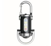 Zeroupshop Lampe de poche porte-clés LED portable en aluminium 1200 lumens Angle de faisceau de 150 degrés Étanche Mini lampe de poche avec port de type C 6 modes pour une utilisation en extérieur