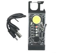 Zeroupshop Lampe torche EDC 1500 lumens avec USB-C et charge solaire Batterie 2500 mAh 9 modes d'éclairage y compris base magnétique UV décapsuleur étanche pour camping randonnée