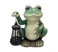 zeroupshop Lampes solaires d'extérieur en résine - Statue de jardin - Allumage automatique - Étanche - Éclairage paysager pour pelouse et clôture - 17 x 12 x 22 cm
