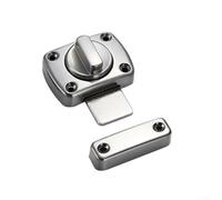 Zeroupshop Loquet de porte en alliage d'aluminium avec vis anti-effraction pour un verrouillage sécurisé sans clé sur les armoires, abris de jardin, caravanes, garages et portes intérieures ou