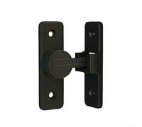 Zeroupshop Loquet de porte phosphorescent à 90 degrés, installation sans perçage pour portes intérieures et salles de bains, pour un glissement facile dans des conditions de faible luminosité (noir)