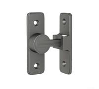 Zeroupshop Loquet de porte phosphorescent à 90 degrés, installation sans perçage pour portes intérieures et salles de bains, pour un glissement facile dans des conditions de faible luminosité (gris)
