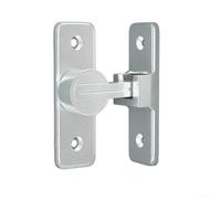 Zeroupshop Loquet de porte phosphorescent à 90 degrés, installation sans perçage pour portes intérieures et salles de bains, pour un glissement facile dans des conditions de faible luminosité (argenté