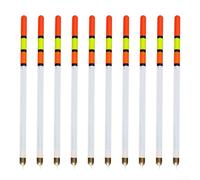 Zeroupshop Lot de 10 flotteurs de pêche en plastique multi-usages pour poissons - Pour eau calme, eau courante, mer, lac, glace (E)