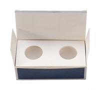 Zeroupshop Lot de 12 boîtes de rangement en carton pour pièces de monnaie, protecteurs carrés en papier avec diamètre intérieur de 17,5 à 40 mm, fournitures d'album sûres pour l'organisation de