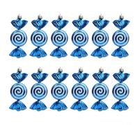 Zeroupshop Lot de 12 décorations de Noël, pendentifs en plastique incassable, avec boucle de corde, boules de Noël rouges, dorées, argentées, pour sapin de Noël, couronne, cour, décoration de vacances
