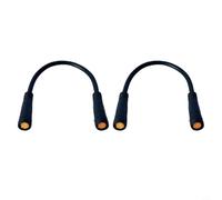 Zeroupshop Lot de 2 câbles de connexion étanches M8 à 3 broches, femelle vers femelle pour phare de vélo électrique et 12 V pour systèmes, boîtier en caoutchouc, longueur 175 mm
