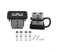 Zeroupshop Lot de 2 connecteurs à connexion rapide de batterie 50 A, avec support de montage, borne de câble robuste 600 V, compatible avec moteur de traîne de bateau pour véhicule tout-terrain
