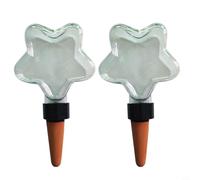 Zeroupshop Lot de 2 globes d'arrosage automatique pour plantes, 200 ml, système d'irrigation goutte à goutte automatique, bulbes d'arrosage en forme d'étoile pour intérieur, jardin, vacances, soins