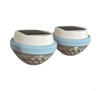 Zeroupshop Lot de 2 lampes solaires flottantes pour piscine, automatique du crépuscule à l'aube, éclairage décoratif LED étanche, avec marche/arrêt automatique, changement de couleur RVB et 2 modes