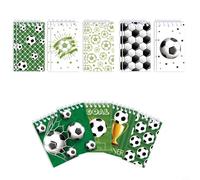 Zeroupshop Lot de 20 blocs-notes miniatures de football pour enfants, journal à spirale amusant avec 10 designs uniques, cahiers de sport compacts de 6 x 10 cm pour fête scolaire pour cadeaux et