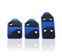 Zeroupshop Lot de 3 couvre-pédales en aluminium avec inserts en caoutchouc antidérapants pour Polestar à partir de 2017 et plus, finition multicolore anodisée, kit de mise à niveau à ajustement direct