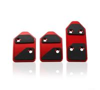 Zeroupshop Lot de 3 couvre-pédales en aluminium avec inserts en caoutchouc antidérapants pour Polestar à partir de 2017 et plus, finition multicolore anodisée, kit de mise à niveau à ajustement direct