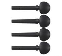 Zeroupshop Lot de 4 chevilles de violon en ébène pour violons de taille 4/4, 3/4, 1/2, 1/4, 1/8, pour un réglage précis de la hauteur et le remplacement des anciennes pièces (1/8)
