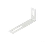 Zeroupshop Lot de 4 équerres d'angle réglables en forme de L avec boulons, connecteur métallique en alliage de zinc argenté pour réparation de meubles, étagères renforcées, tables, chaises et portes