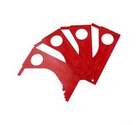 Zeroupshop Lot de 4 outils de mesure pour crabe - En PVC rouge - Pour crevettes et crabes - Règle graduée pour Oregon Washington - Règles de pêche en Californie