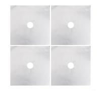 Zeroupshop Lot de 4 revêtements réutilisables pour brûleur à gaz, découpables, anti-adhésifs, résistants à la chaleur, pour table de cuisine, passe au lave-vaisselle (4 pièces)