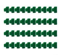 Zeroupshop Lot de 40 clips de fixation en plastique pour serre, piquets de plantes, filet, tubes ronds de 8 mm, 11 mm, 13 mm, vert foncé (13 mm)