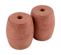 Zeroupshop Lot de 5 filets de pêche en PVC, bouées perforées de positionnement de 67 mm, avec trou de 10 mm, boules de marquage d'eau profonde, marron foncé, pour bordure de lac, quai